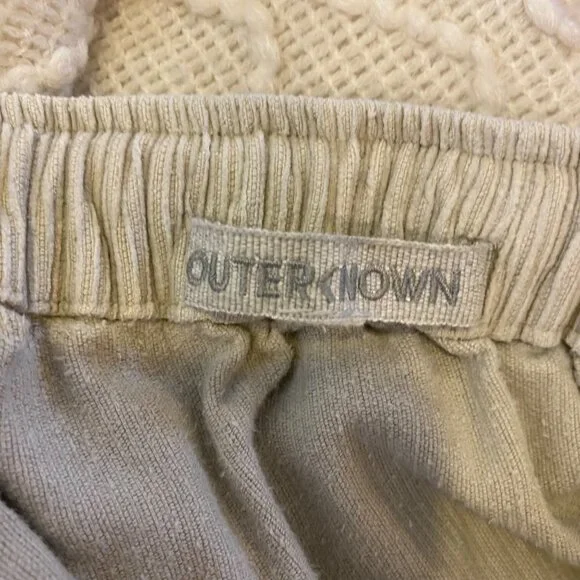 Outerknown Verano Hemp Beach Corduroy Drawstring Utility Pants Grey Beige - Picture 7 of 7